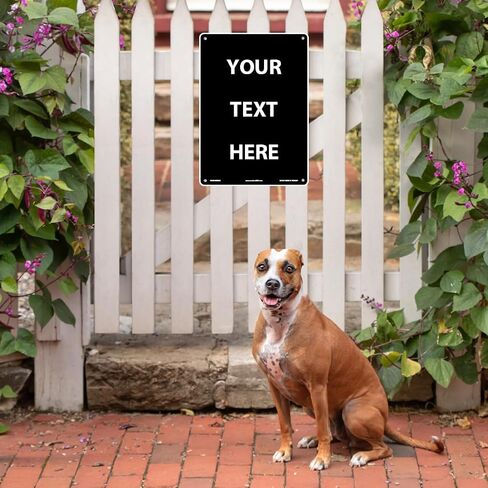 Custom Sign, “Your Text Here" Customizable Metal Sign with Personalized Message, 14" x 10" Vertical Rust Free Custom Aluminum Sign, by AccuformNMC, Made in USA in Saudi Arabia