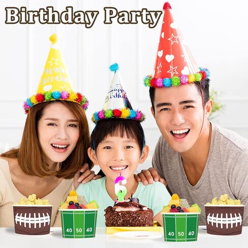 gisgfim Football Party 50Pcs Disposable 9 oz Paper Bowls, Durable Snack Cups for Sports Events, Game Day, Birthday Party Decorations in Saudi Arabia