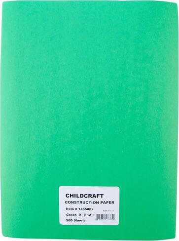 Childcraft Construction Paper, 9 x 12 Inches, Green, 500 Sheets - 1465882 in Kuwait