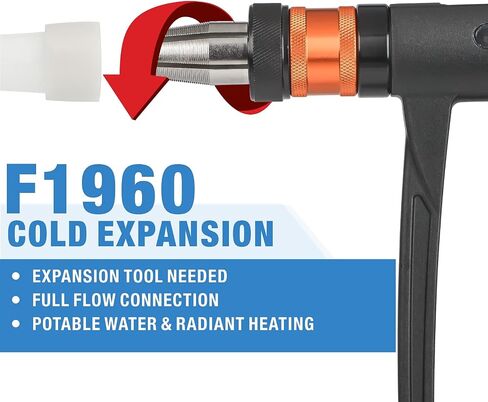 حلقة توسيع IWISS PEX مقاس 3/4 بوصة (25 حزمة)، غلاف تعزيز التمدد، متوافق مع أنابيب PEX-a وتركيبات النحاس أو البوليستر F1960 in Kuwait