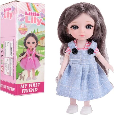 Beem Jun Boy Dolls Set, BJD Doll 6 Inches Male Doll with Different Clothes Ball Jointed Doll,Includes Gift Box and Greeting Card, Ideal Gift for Kids, 3-in-1 Set in Saudi Arabia