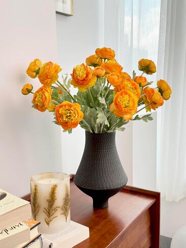 7 pcs Silk Peonies Artificial Flowers with Stems, Faux Ice Pink and Opal Pink Silk Peonies Mixed, Silk Ranunculus Arrangement for Home Office Decoration (Ice Pink+ Opal Pink) in Saudi Arabia