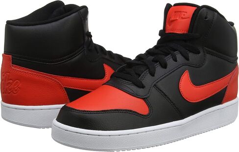 Nike Mens Ebernon Mid Black/Habanero Red/White 11 D (M) in Saudi Arabia