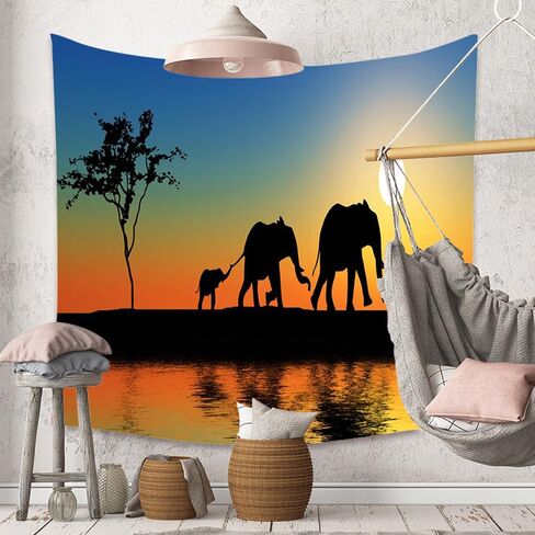 XIUYINHS Forest Tapestry Wall Aesthetic Tapestry,Scenery Wall Tapestry,Mountain Tapestry,for Home Office Dorm Indoor and Outdoor Decoration Large Size 59(W) x59(L) Inch (FJGT3) in Saudi Arabia