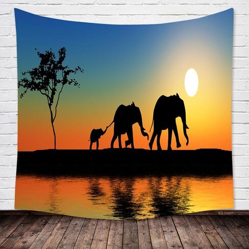 XIUYINHS Forest Tapestry Wall Aesthetic Tapestry,Scenery Wall Tapestry,Mountain Tapestry,for Home Office Dorm Indoor and Outdoor Decoration Large Size 59(W) x59(L) Inch (FJGT3) in Saudi Arabia
