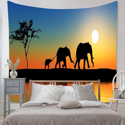 XIUYINHS Forest Tapestry Wall Aesthetic Tapestry,Scenery Wall Tapestry,Mountain Tapestry,for Home Office Dorm Indoor and Outdoor Decoration Large Size 59(W) x59(L) Inch (FJGT3) in Saudi Arabia
