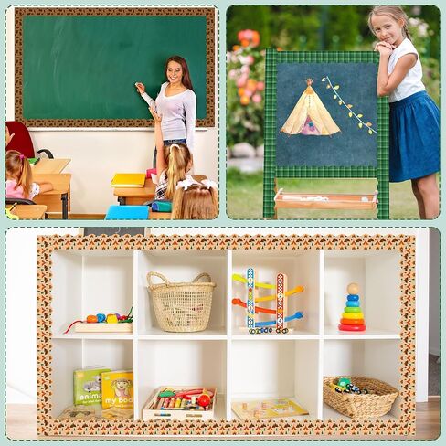 BeYumi 80Pcs Red and Black Plaid Bulletin Board Borders Buffalo Plaid Stripes Polka Dots Scalloped Border Trim Chalkboard Blackboard Decoration for School Classroom Wedding Party Supplies in Kuwait