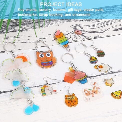 Auihiay 40 Pieces Shrink Plastic Sheets, Shrink Paper Kits for Mothers Day Gifts Kids Creative Craft, 7.9 x 5.7 inch / 20 x 14.5 cm in Saudi Arabia
