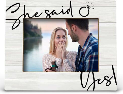 FONDCANYON Picture Frame, 5x7 Inch Photo, Wood, Rustic, 8x10 Inch, Engagement Gifts for Couples Newly Engaged Unique in Kuwait