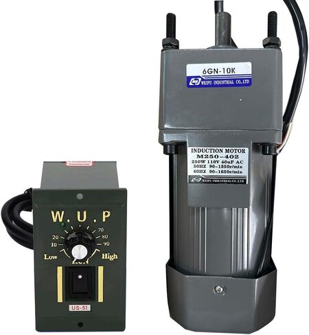 High Torque AC Motor Speed Controller, Variable Speed Motor with Gearbox, 250W Single Phase Electric Motor, Reversible Gear Motor with Control Box, 110V Geared Motor in Saudi Arabia