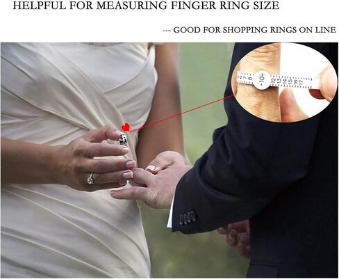 مجموعة قياس مقاس الخاتم، أداة قياس الخاتم، مقاس الخاتم، قياس مقاس الإصبع، مجموعة مقاسات الولايات المتحدة الأمريكية 1-17 (2BK) in Kuwait