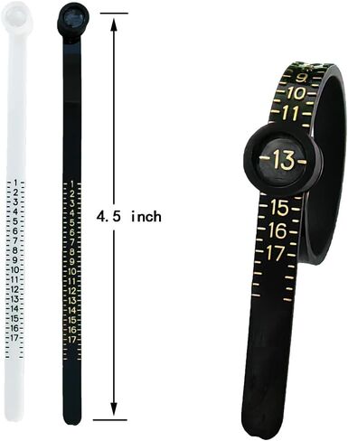 مجموعة قياس مقاس الخاتم، أداة قياس الخاتم، مقاس الخاتم، قياس مقاس الإصبع، مجموعة مقاسات الولايات المتحدة الأمريكية 1-17 (2BK) in Kuwait