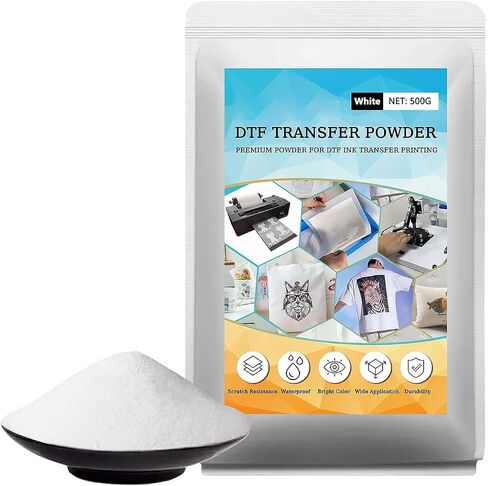 DTF Powder White 1KG/35.3 oz Digital Transfer Hot Melt Adhesive, Pretreat Powder for Ep L1800 Printer(White/1KG) in Kuwait
