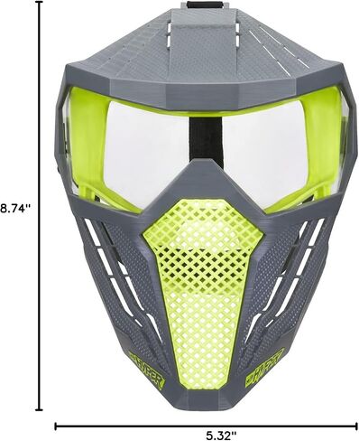 NERF Hyper Face-Mask - Breathable Design, Adjustable Head Strap, Green Team Color - for Teens,-Adults in Kuwait