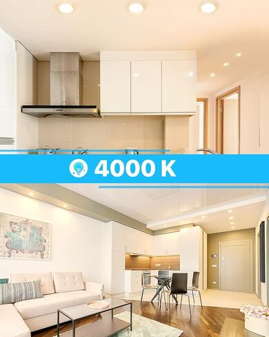 Ensenior 1 Pack 6 Inch LED Recessed Ceiling Light, Dimmable, 5000K Daylight, 1050LM 12W 120V, High Brightness Canless Wafer Downlight - ETL&FCC&IC in Saudi Arabia