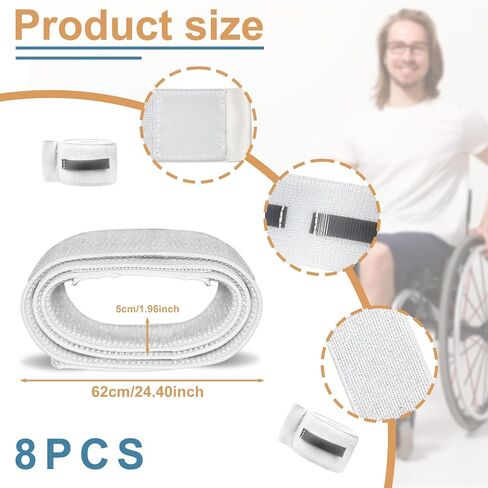 8PCS Catheter Stabilizers Non-Slip Legband Holder with Anti Irritation Silicone Grip in Kuwait