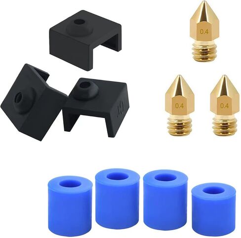 Ender 3 Springs，Blue Heatbed Silicone Leveling Column Mounts & Mk8 Makerbot Extruder Nozzle 0.4mm Print Head & MK7/MK8/MK9 Heater Block Cover Silicone Sock for Ender 3/3 Pro/3v2 3D Printer in Saudi Arabia