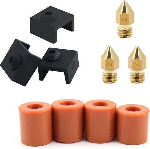 Ender 3 Springs，Blue Heatbed Silicone Leveling Column Mounts & Mk8 Makerbot Extruder Nozzle 0.4mm Print Head & MK7/MK8/MK9 Heater Block Cover Silicone Sock for Ender 3/3 Pro/3v2 3D Printer in Saudi Arabia