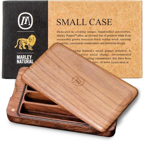 حقيبة Marley Natural American Black Walnut مقاس 1.5 × 1.5 × 3.2 بوصة - حل تخزين ملحقات مدمج ومحمول وسري، مثالي للسفر والحمل اليومي in Saudi Arabia