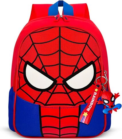 Kids Backpack, 13'' Superhero 3D Cartoon Toddler Backpack with Keychain for Boys and Girls, School Supplies School bag Travel Bag for Kids Ages 2-8 Years Old in Saudi Arabia