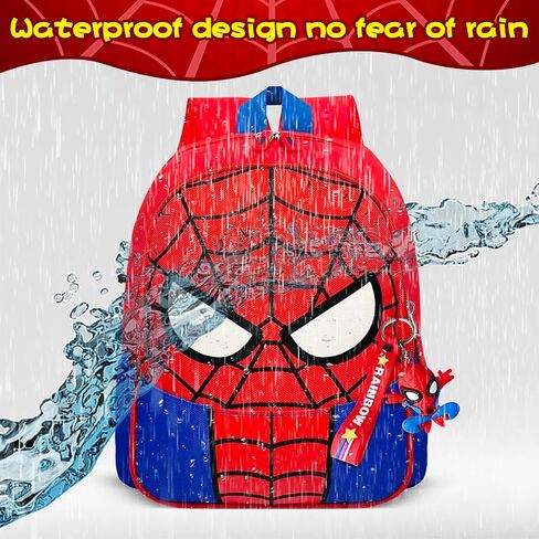 Kids Backpack, 13'' Superhero 3D Cartoon Toddler Backpack with Keychain for Boys and Girls, School Supplies School bag Travel Bag for Kids Ages 2-8 Years Old in Saudi Arabia