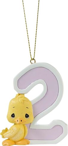 Precious Moments Ornament | This Year You’re Two Resin Ornament | Christmas Tree Ornament | Holiday Decor & Gift | Hand-Painted in Saudi Arabia
