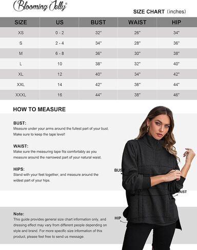Blooming Jelly Women Oversized Sweatshirt Fleece Quarter Zip Pullover Casual Long Sleeve Tops Fall Outfits with Pockets in Saudi Arabia