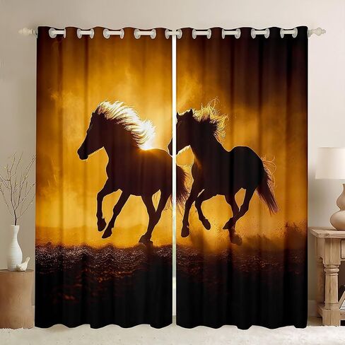 Erosebridal Black Bear Curtains Green Camouflage Curtains & Drapes, US Flag Blackout Curtains Army Military Camo Bedroom Curtains, Woodland Animal Window Treatments Farmhouse Lodge Cabin Decor in Saudi Arabia