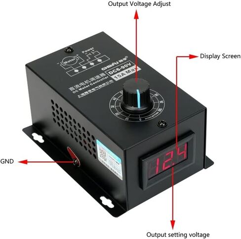 وحدة التحكم في محرك الفرشاة DC6-90V/15A، وحدة التحكم في سرعة PWM، محافظ محرك التيار المستمر للمحركات المصقولة in Saudi Arabia
