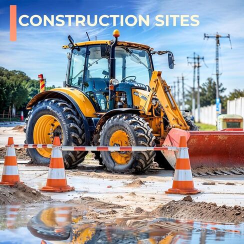 1 pcs Retractable Traffic Cone bar, Traffic Barricade Retractable, Traffic Barrier 4,2 to 7,2 ft, for Safety Cone, Cone bar Reflective, Made of Durable PVC with high Intensity Reflective Stickers in Saudi Arabia