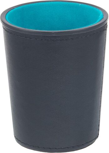 Leather Dice Cup, Quite Felt-Lined Interior, 6 Shaker Cups and 30 Dot Dices, one Carry Bag, Black and Green in Saudi Arabia