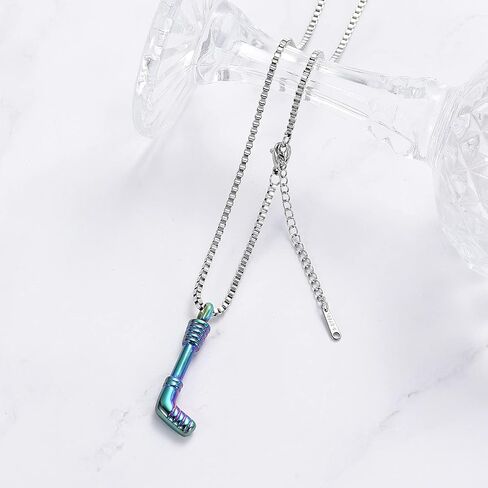 XSMZB Hockey Stick Cremation Jewelry for Ashes Pendant Locket Holder Ashes for Pet/Human Stainless Steel Keepsake Memorial Urn Necklace in Kuwait