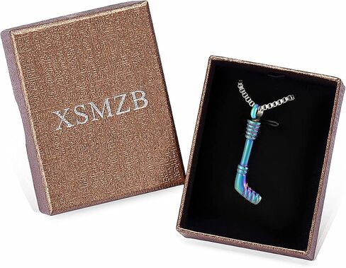 XSMZB Hockey Stick Cremation Jewelry for Ashes Pendant Locket Holder Ashes for Pet/Human Stainless Steel Keepsake Memorial Urn Necklace in Kuwait