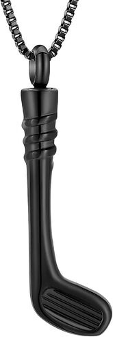 XSMZB Hockey Stick Cremation Jewelry for Ashes Pendant Locket Holder Ashes for Pet/Human Stainless Steel Keepsake Memorial Urn Necklace in Kuwait