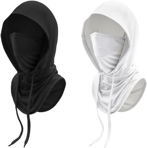 UV Protective Cooling Balaclava Hood - Breathable Full Head Mask Face Cover for Men & Women Outdoor Activities in Kuwait
