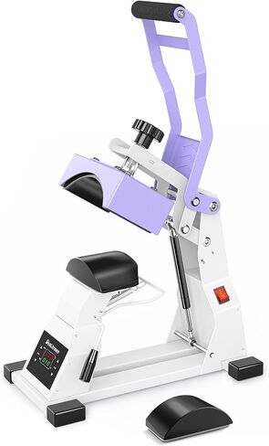 Hat Heat Press Machine for Caps with 2pcs Interchangeable Platens(6.7"x3.8", 6.7"x2.5"), Cap Heat Press for Stuctured Hats and HTV Iron On and Sublimation Projects, Heat Transfer Printing for Caps in Saudi Arabia