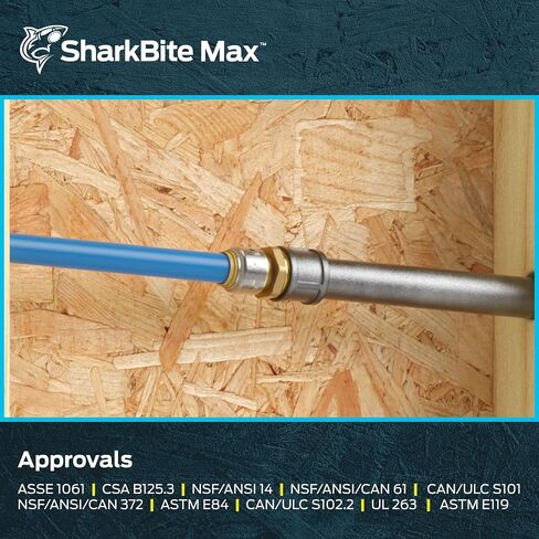 محول تقليل SharkBite Max 1/2 بوصة × 3/4 بوصة MNPT، ادفع لتوصيل تركيبات السباكة النحاسية، أنابيب PEX، النحاس، CPVC، PE-RT، HDPE، UR116A in Saudi Arabia