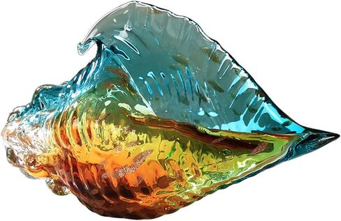 Hand Blown Glass Conch Shell Large Ornament Conch Shell Simulation Large Shell Conch Sulpture Coastal Home Decor Sea Shells,A in Saudi Arabia