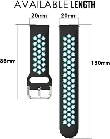 حزام مسامي لـ Amazfit GTS 4/ GTS 4 Mini/ GTS 3/ GTS 2/ GTS 2e/ GTS 2 Mini/ GTS/ GTR Mini/ GTR 42 مم/ نشط، شريط سيليكون ناعم بديل لـ Amazfit Bip 3/ Bip 3 Pro/ Bip U Pro / بيب اس لايت/ بيب/ بيب لايت/ بيب اس/ بيب يو in Kuwait