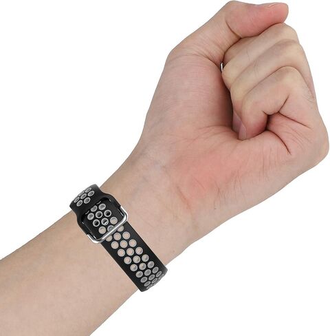 حزام مسامي لـ Amazfit GTS 4/ GTS 4 Mini/ GTS 3/ GTS 2/ GTS 2e/ GTS 2 Mini/ GTS/ GTR Mini/ GTR 42 مم/ نشط، شريط سيليكون ناعم بديل لـ Amazfit Bip 3/ Bip 3 Pro/ Bip U Pro / بيب اس لايت/ بيب/ بيب لايت/ بيب اس/ بيب يو in Kuwait