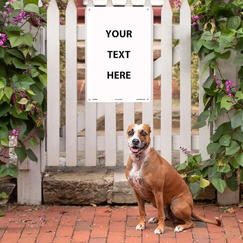 Custom Sign, “Your Text Here" Customizable Metal Sign with Personalized Message, 14" x 10" Vertical Rust Free Custom Aluminum Sign, by AccuformNMC, Made in USA in Saudi Arabia