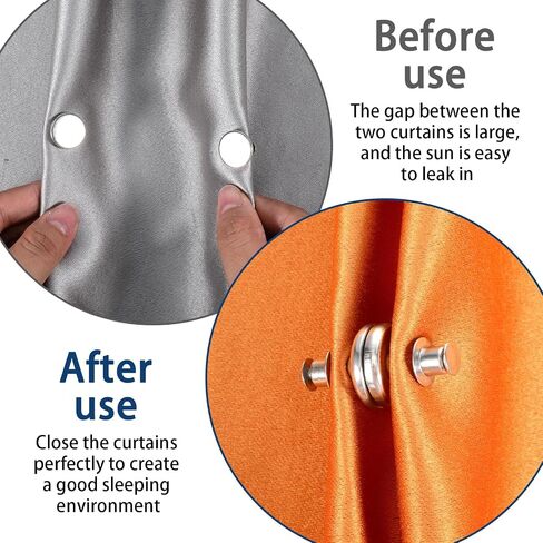 15 Pairs Curtain Magnets Closure Strong Hold Silver Curtain Clips Magnetic Curtain Holder Buckle Pins for Avoid Light Leaking Keep Curtain Closed for Home Bedroom Office Draperies in Saudi Arabia