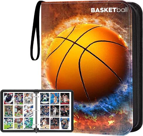 حافظة بطاقات البيسبول من HESTECH 9 جيوب 900 جيوب 3 حلقات تجارية مجموعة بطاقات اللعب ألبومات الصور تخزين كبير منظم كبير حافظة كبيرة مع 50 صفحة أكمام لبطاقات الألعاب الرياضية in Kuwait