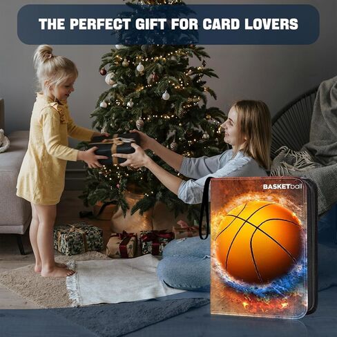 حافظة بطاقات البيسبول من HESTECH 9 جيوب 900 جيوب 3 حلقات تجارية مجموعة بطاقات اللعب ألبومات الصور تخزين كبير منظم كبير حافظة كبيرة مع 50 صفحة أكمام لبطاقات الألعاب الرياضية in Kuwait