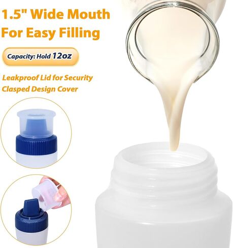 Caylilelam 3PCS Condiment Squeeze Bottles, 12oz (350ml) Leak-proof Sauce Dispenser for Ketchup, 5-Hole Soft Plastic Salad Dressing Pancake Batter Syrup Storage Container, Reusable and BPA Free in Saudi Arabia