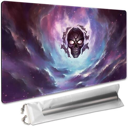 لوحة ألعاب SIXTORE Premium مقاس 14×24 بوصة TCG Playmat متوافقة مع سجادات اللعب OCG CCG RPG MTG، سجادات مكتب لوحة الماوس (لهب الصقيع) in Kuwait