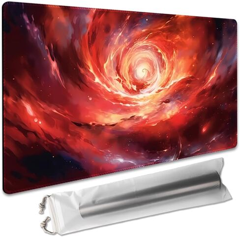 لوحة ألعاب SIXTORE Premium مقاس 14×24 بوصة TCG Playmat متوافقة مع سجادات اللعب OCG CCG RPG MTG، سجادات مكتب لوحة الماوس (لهب الصقيع) in Kuwait