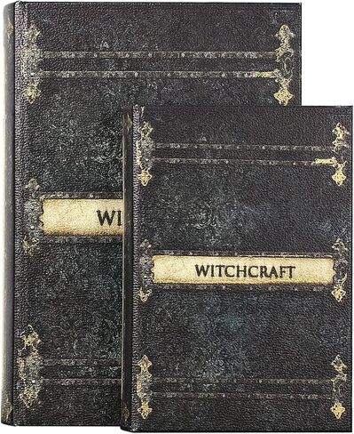 Decorative Book Boxes Pattern Antique Book Invisible Box Sturdy and Realistic Faux Wood Set of 2 Storage Set in Saudi Arabia
