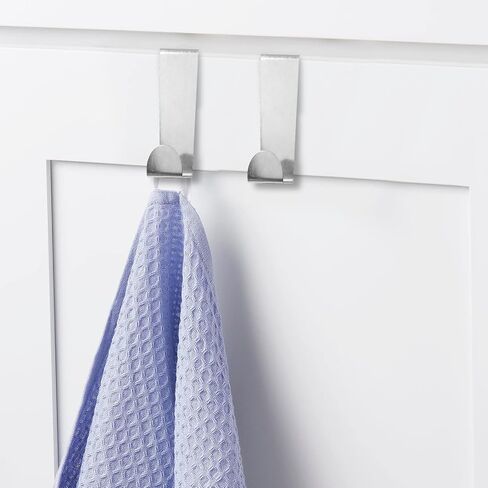 BokWin 4PCS Stainless Steel Reversible Over Door Cabinet Drawer Hooks Z-Shaped Reversible Sturdy Hanging Hooks for Towels, Hats, Hand Bags, Kitchen, Bedroom, 1.6 inch in Saudi Arabia