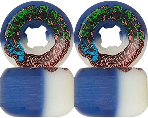 عجلات لوح تزلج سانتا كروز 54 ملم Hariballs 50-50 95A أبيض/أزرق مخضر 22222899-129772 كرات شعر 50-50 95A in Kuwait